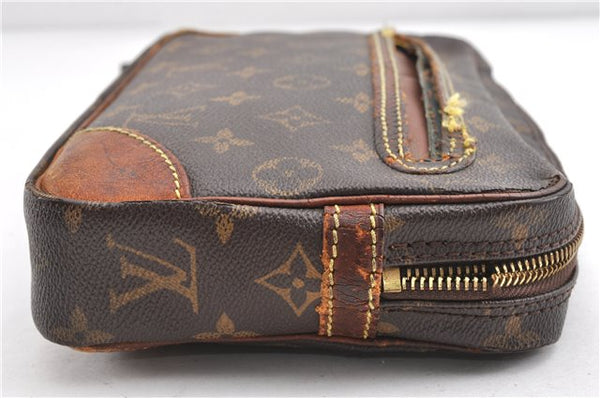 Authentic Louis Vuitton Monogram Marly Dragonne GM M51825 Clutch Bag Junk 1193G