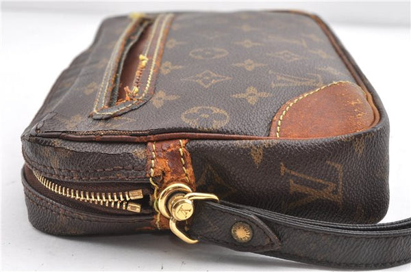 Authentic Louis Vuitton Monogram Marly Dragonne GM M51825 Clutch Bag Junk 1193G