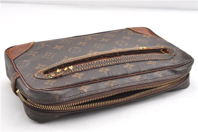 Authentic Louis Vuitton Monogram Marly Dragonne GM M51825 Clutch Bag Junk 1193G