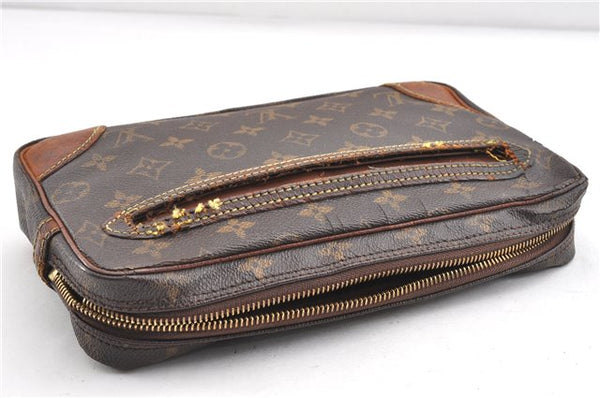 Authentic Louis Vuitton Monogram Marly Dragonne GM M51825 Clutch Bag Junk 1193G