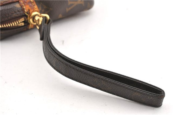 Authentic Louis Vuitton Monogram Marly Dragonne GM M51825 Clutch Bag Junk 1193G