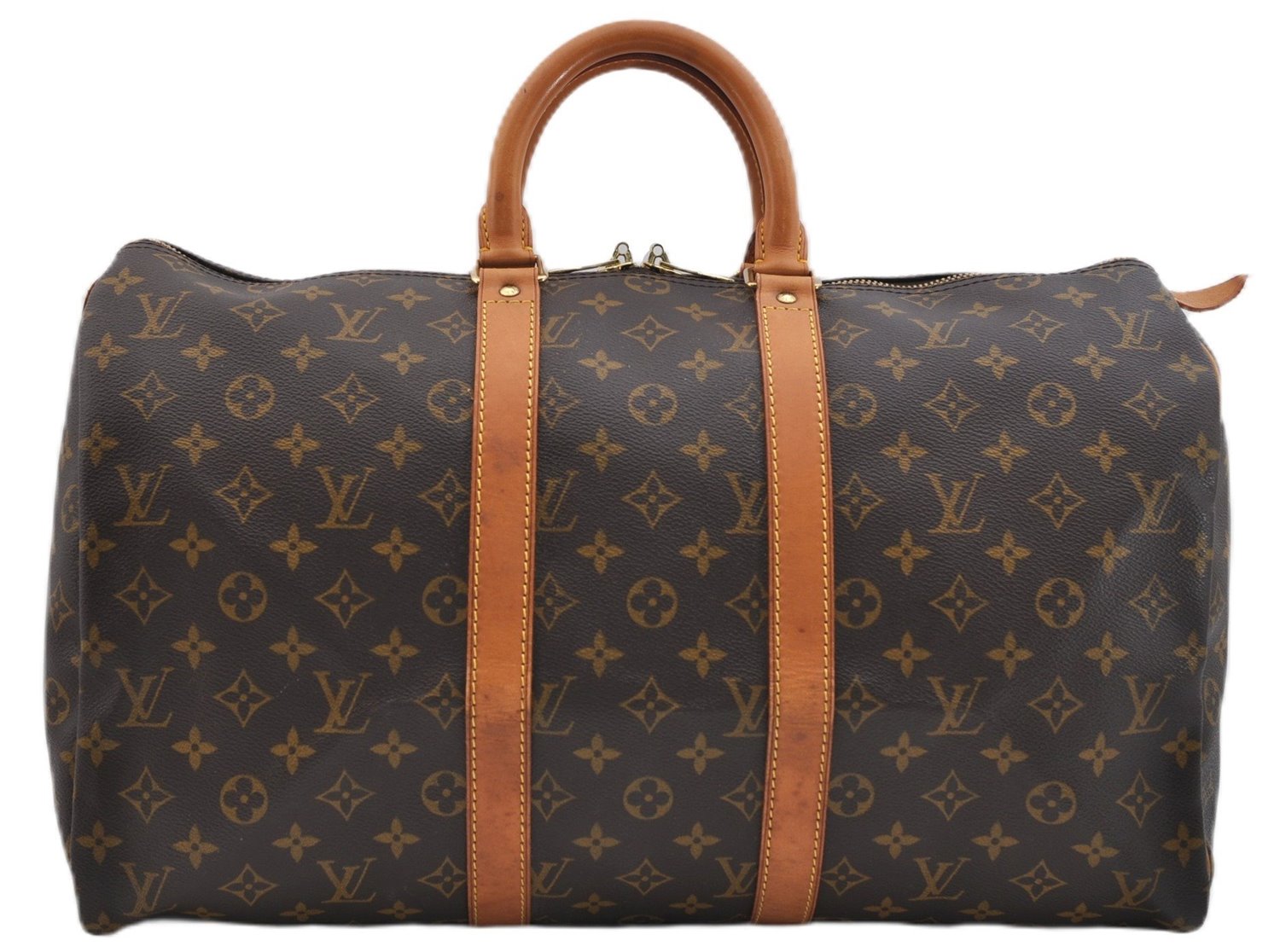 Authentic Louis Vuitton Monogram Keepall 45 Travel Boston Bag M41428 LV 1195F