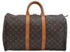 Authentic Louis Vuitton Monogram Keepall 45 Travel Boston Bag M41428 LV 1195F