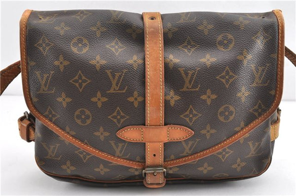 Authentic Louis Vuitton Monogram Saumur 30 Shoulder Bag M42256 LV Junk 1195G