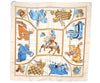 Authentic HERMES Carre 90 Scarf "CHOCS EN PLUMES" Silk Light Beige 1195I