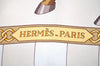 Authentic HERMES Carre 90 Scarf "CHOCS EN PLUMES" Silk Light Beige 1195I