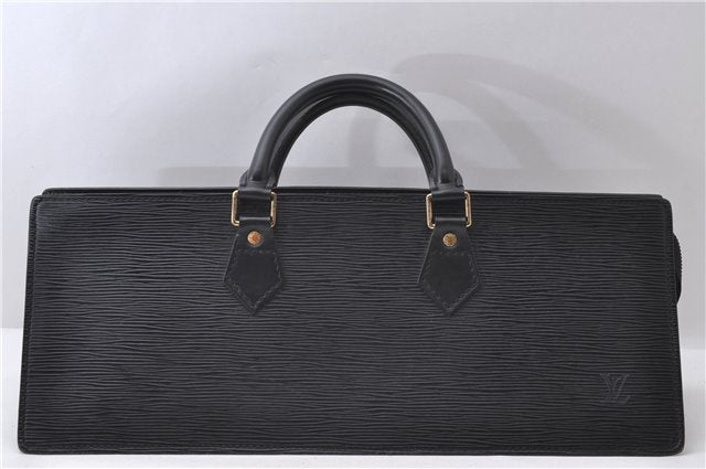 Authentic Louis Vuitton Epi Sac Triangle Hand Bag Black M52092 LV 1196D