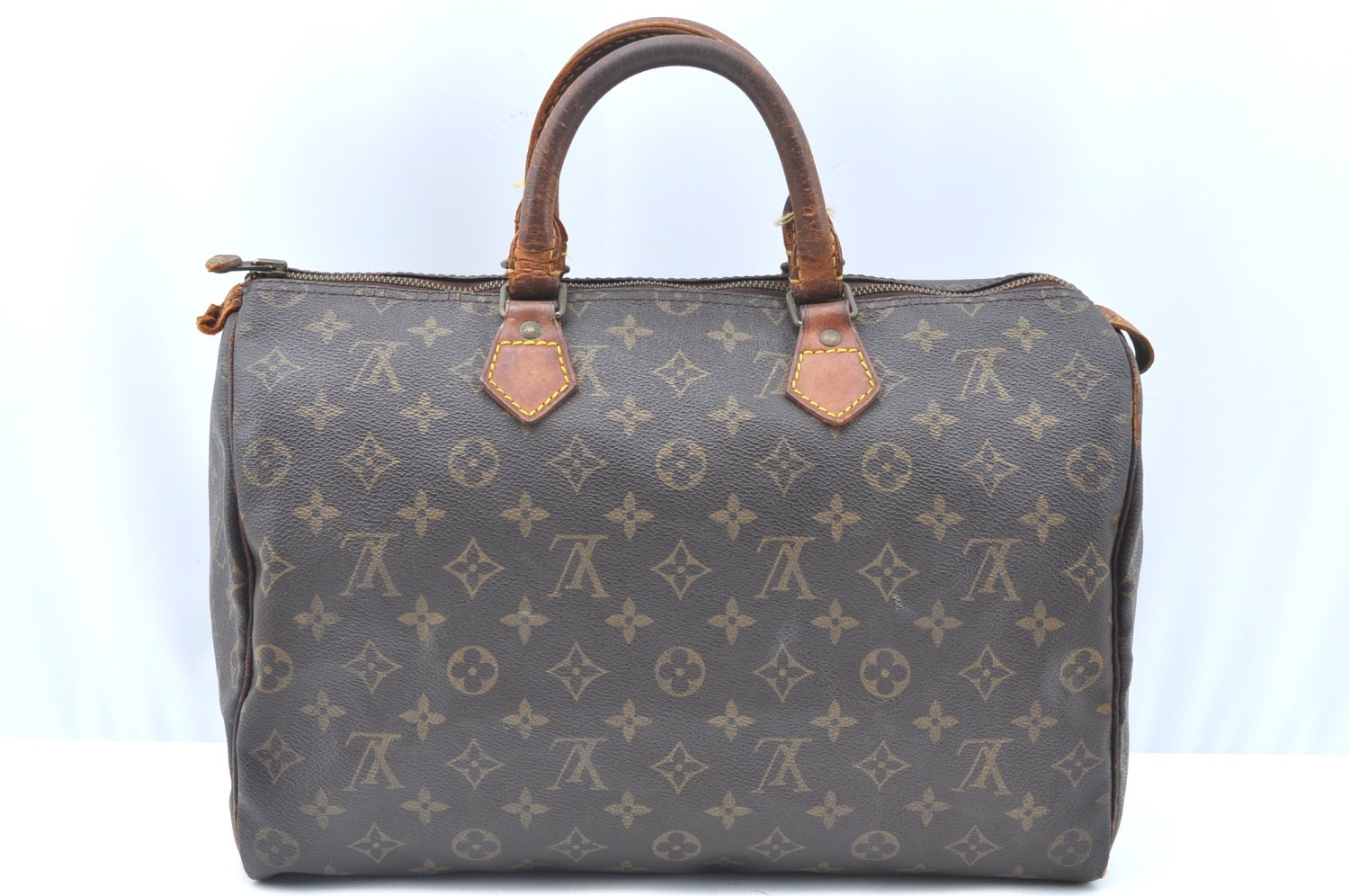 Authentic Louis Vuitton Monogram Speedy 35 Hand Boston Bag M41524 LV 1196G