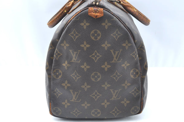 Authentic Louis Vuitton Monogram Speedy 35 Hand Boston Bag M41524 LV 1196G