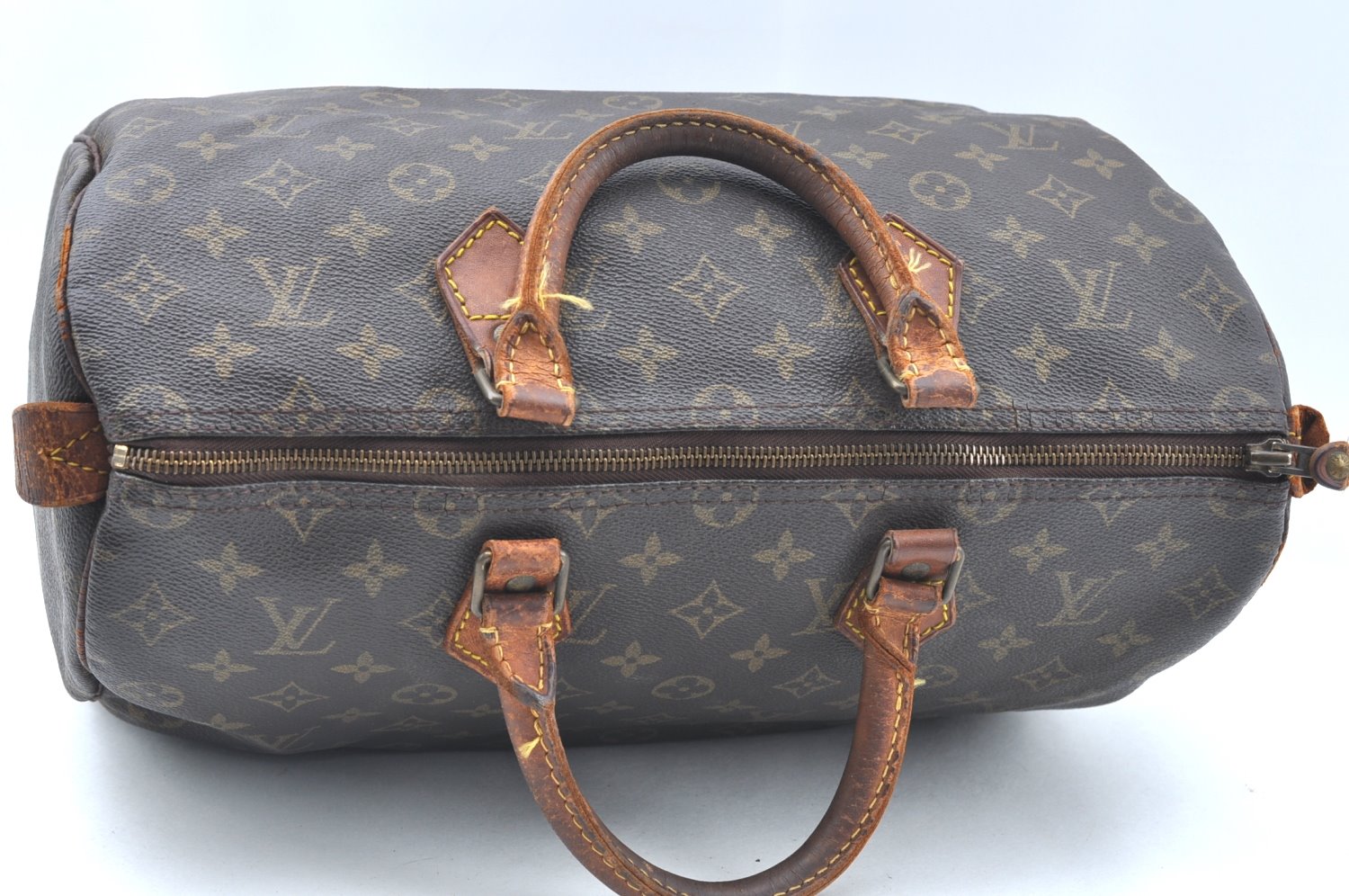 Authentic Louis Vuitton Monogram Speedy 35 Hand Boston Bag M41524 LV 1196G
