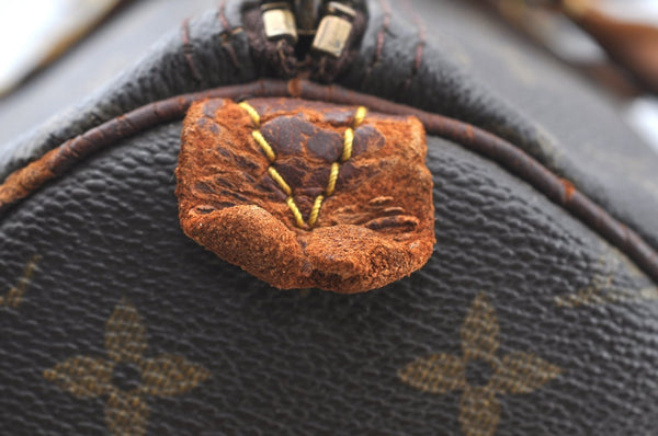 Authentic Louis Vuitton Monogram Speedy 35 Hand Boston Bag M41524 LV 1196G