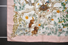 Authentic HERMES Carre 90 Scarf "AU COEUR DES BOIS " Silk Pink 1197I