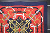 Authentic HERMES Carre 90 Scarf "Eperon d' or" Silk Navy 1198I