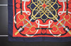 Authentic HERMES Carre 90 Scarf "Eperon d' or" Silk Navy 1198I