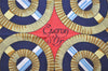 Authentic HERMES Carre 90 Scarf "Eperon d' or" Silk Navy 1198I