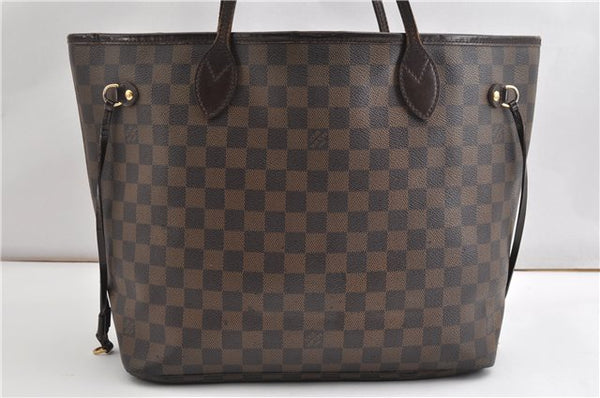 Authentic Louis Vuitton Damier Neverfull MM Shoulder Tote Bag N51105 Junk 1199G