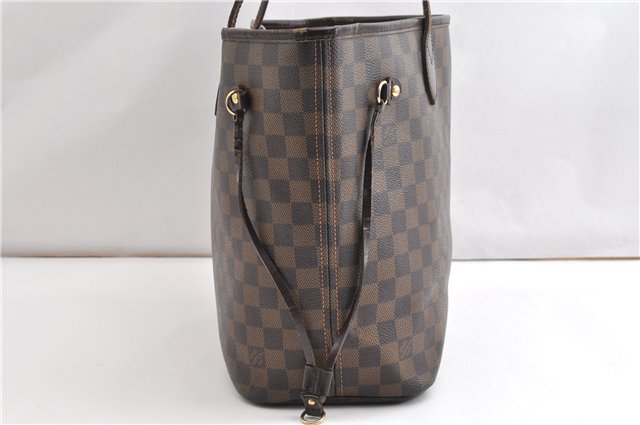 Authentic Louis Vuitton Damier Neverfull MM Shoulder Tote Bag N51105 Junk 1199G