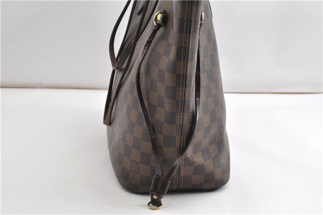 Authentic Louis Vuitton Damier Neverfull MM Shoulder Tote Bag N51105 Junk 1199G