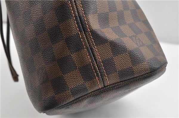 Authentic Louis Vuitton Damier Neverfull MM Shoulder Tote Bag N51105 Junk 1199G