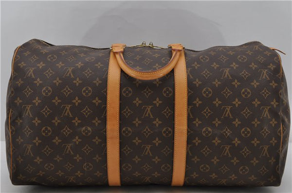 Authentic Louis Vuitton Monogram Keepall 55 Boston Bag M41424 LV 1200D