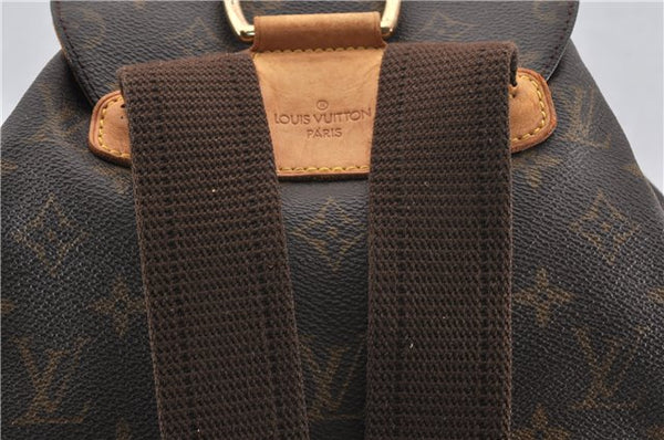 Authentic Louis Vuitton Monogram Montsouris GM Backpack M51135 LV 1200G