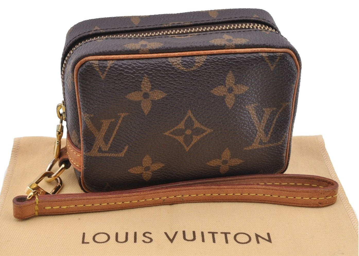Authentic Louis Vuitton Monogram Trousse Wapity Mini Pouch M58030 LV 1201I