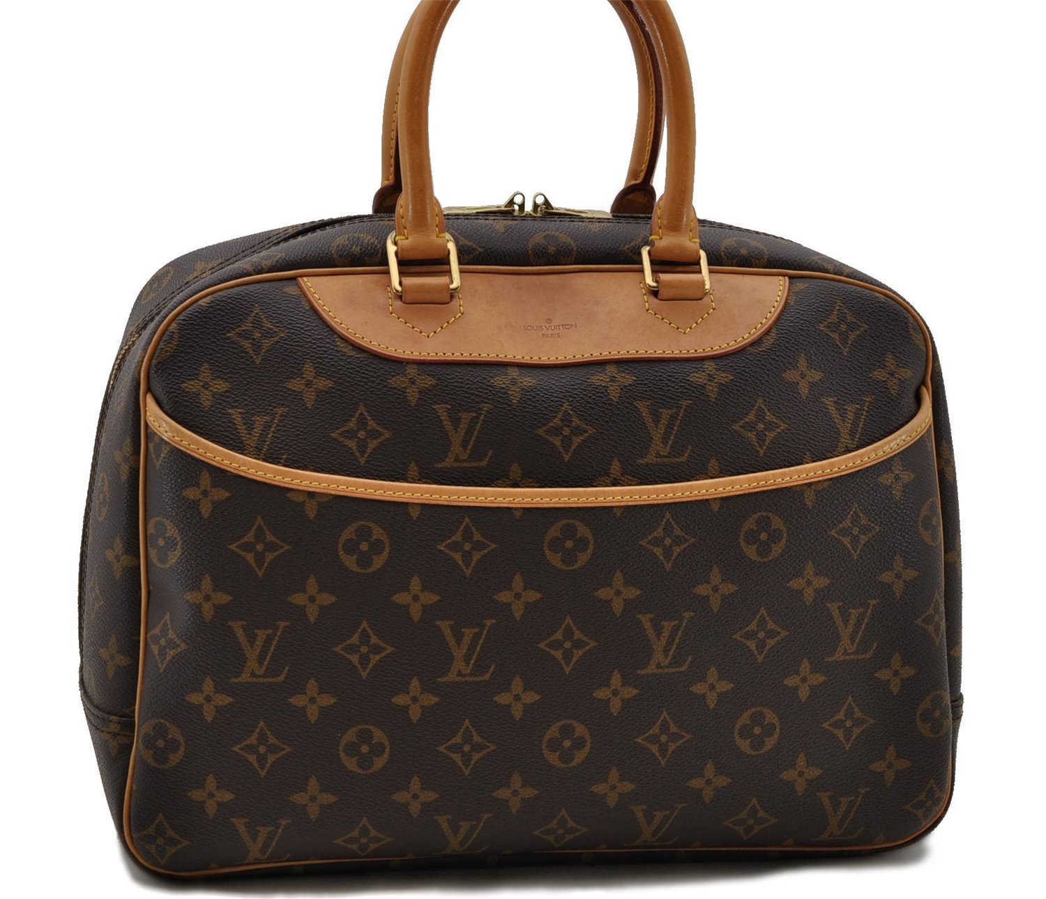 Authentic Louis Vuitton Monogram Deauville Hand Bag M47270 LV 1202D