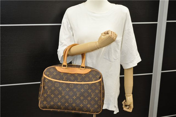 Authentic Louis Vuitton Monogram Deauville Hand Bag M47270 LV 1202D