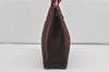 Authentic HERMES Fourre Tout PM Vintage Hand Tote Bag Canvas Wine Red 1202I