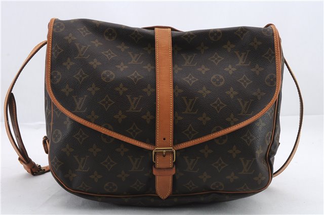 Auth Louis Vuitton Monogram Saumur 35 Shoulder Cross Body Bag M42254 LV 1203D