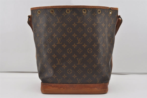 Authentic Louis Vuitton Monogram Noe Shoulder Drawstring Bag M42224 LV 1203I