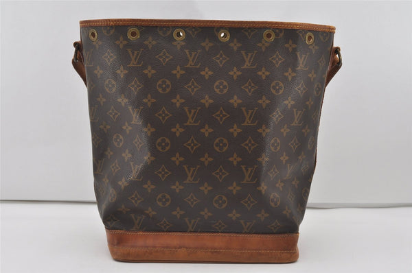 Authentic Louis Vuitton Monogram Noe Shoulder Drawstring Bag M42224 LV 1203I