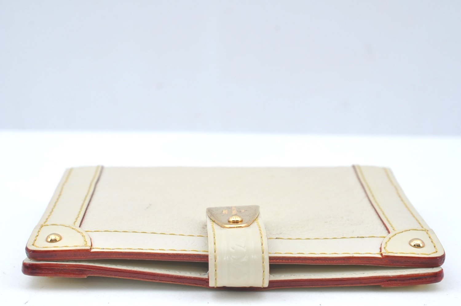 Auth Louis Vuitton Suhali Partenaire Agenda Day Planner Cover R21030 White 1204H