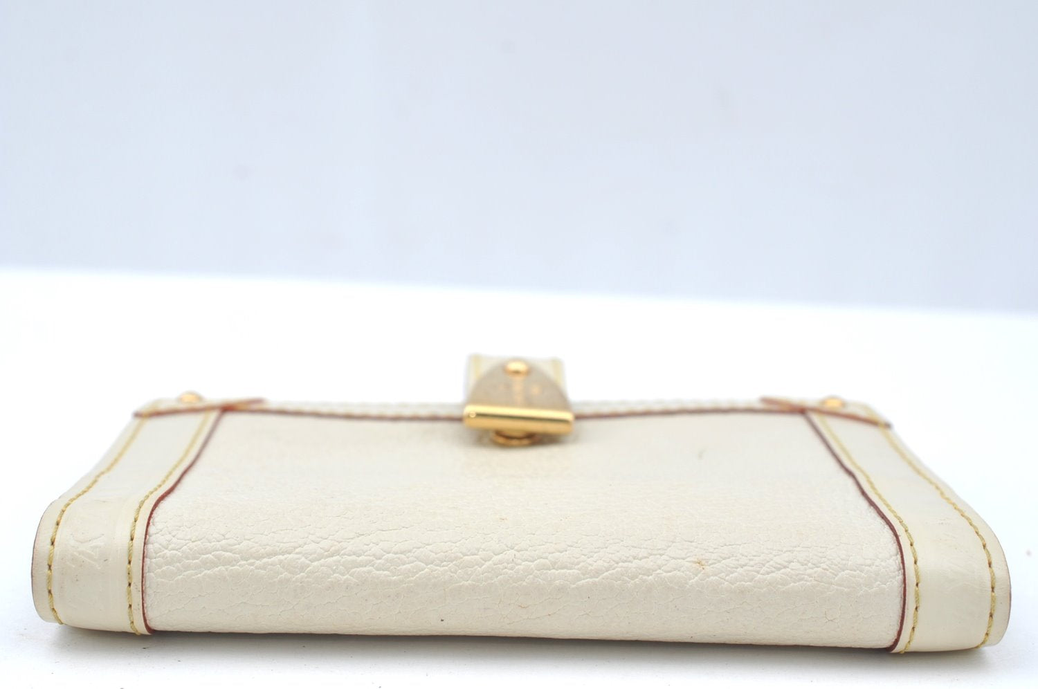 Auth Louis Vuitton Suhali Partenaire Agenda Day Planner Cover R21030 White 1204H