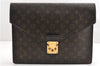 Authentic Louis Vuitton Monogram Porte Documents Senateur M53335 Briefcase 1205G