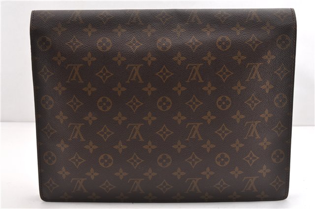 Authentic Louis Vuitton Monogram Porte Documents Senateur M53335 Briefcase 1205G