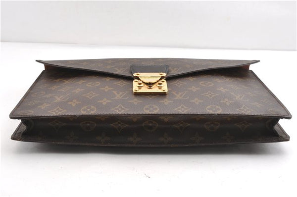 Authentic Louis Vuitton Monogram Porte Documents Senateur M53335 Briefcase 1205G