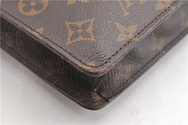 Authentic Louis Vuitton Monogram Porte Documents Senateur M53335 Briefcase 1205G