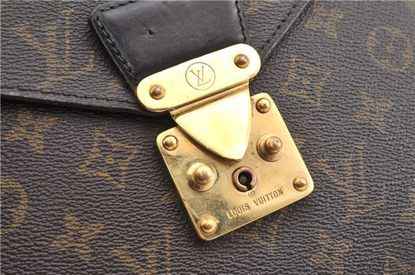 Authentic Louis Vuitton Monogram Porte Documents Senateur M53335 Briefcase 1205G