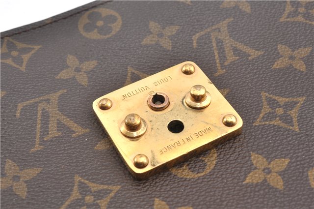 Authentic Louis Vuitton Monogram Porte Documents Senateur M53335 Briefcase 1205G