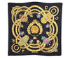 Authentic HERMES Carre 90 Scarf "KOSMIMA" Silk Black 1205I