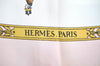 Authentic HERMES Carre 90 Scarf "LA PROMENADE DE LONGCHAMPS" Silk Pink 1207I