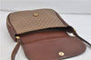 Authentic GUCCI Micro GG PVC Leather Shoulder Cross Body Bag Purse Brown 1208D