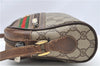Authentic GUCCI Web Sherry Line Shoulder Cross Bag GG PVC Leather Brown 1208G