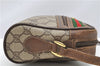 Authentic GUCCI Web Sherry Line Shoulder Cross Bag GG PVC Leather Brown 1208G
