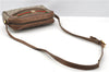 Authentic GUCCI Web Sherry Line Shoulder Cross Bag GG PVC Leather Brown 1208G