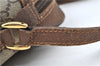 Authentic GUCCI Web Sherry Line Shoulder Cross Bag GG PVC Leather Brown 1208G