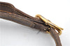 Authentic GUCCI Web Sherry Line Shoulder Cross Bag GG PVC Leather Brown 1208G