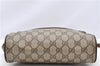 Authentic GUCCI Web Sherry Line Shoulder Cross Bag GG PVC Leather Brown 1208G