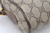 Authentic GUCCI Web Sherry Line Shoulder Cross Bag GG PVC Leather Brown 1208G
